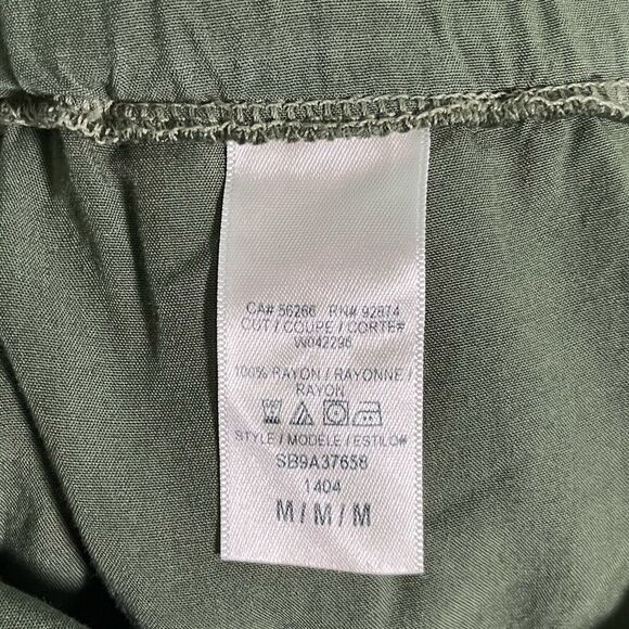 Splendid dusty olive pockets elastic legs Rayon Voile Jogger Pant - Picture 7 of 8